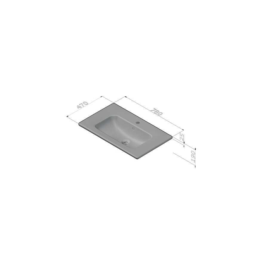 Dřevojas - Meuble-lavabo BANO 78x47 cm chêne foncé/blanc