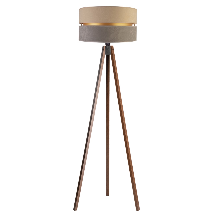 Duolla - Lampadaire DUO 1xE27/60W/230V d. 44 cm beige/gris/wenge