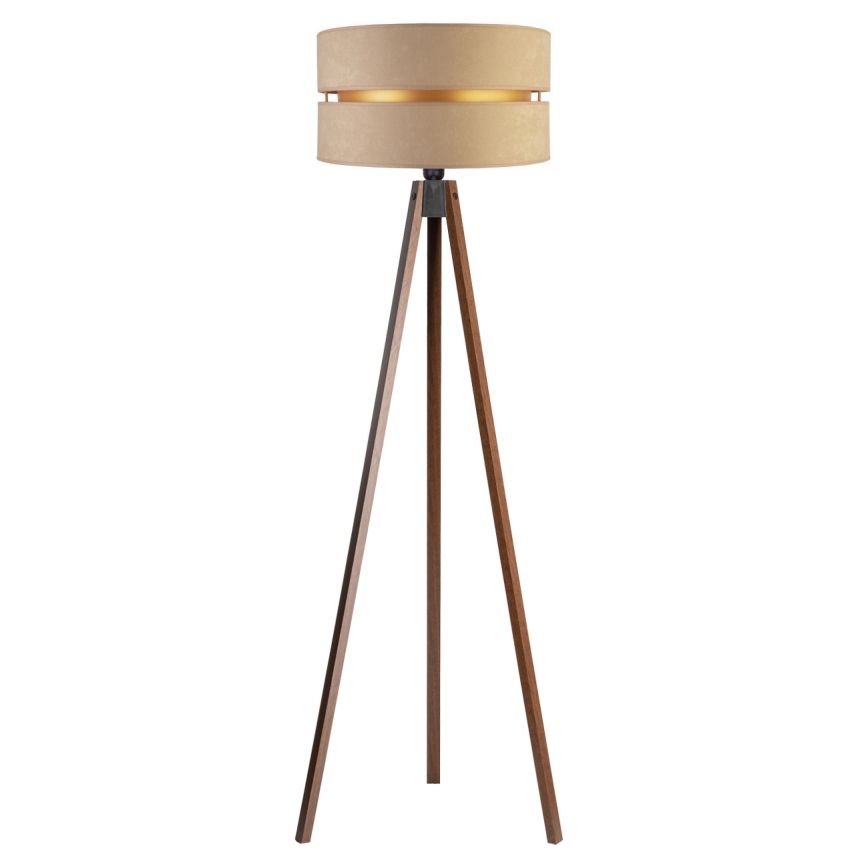 Duolla - Lampadaire DUO 1xE27/60W/230V d. 44 cm beige/wenge