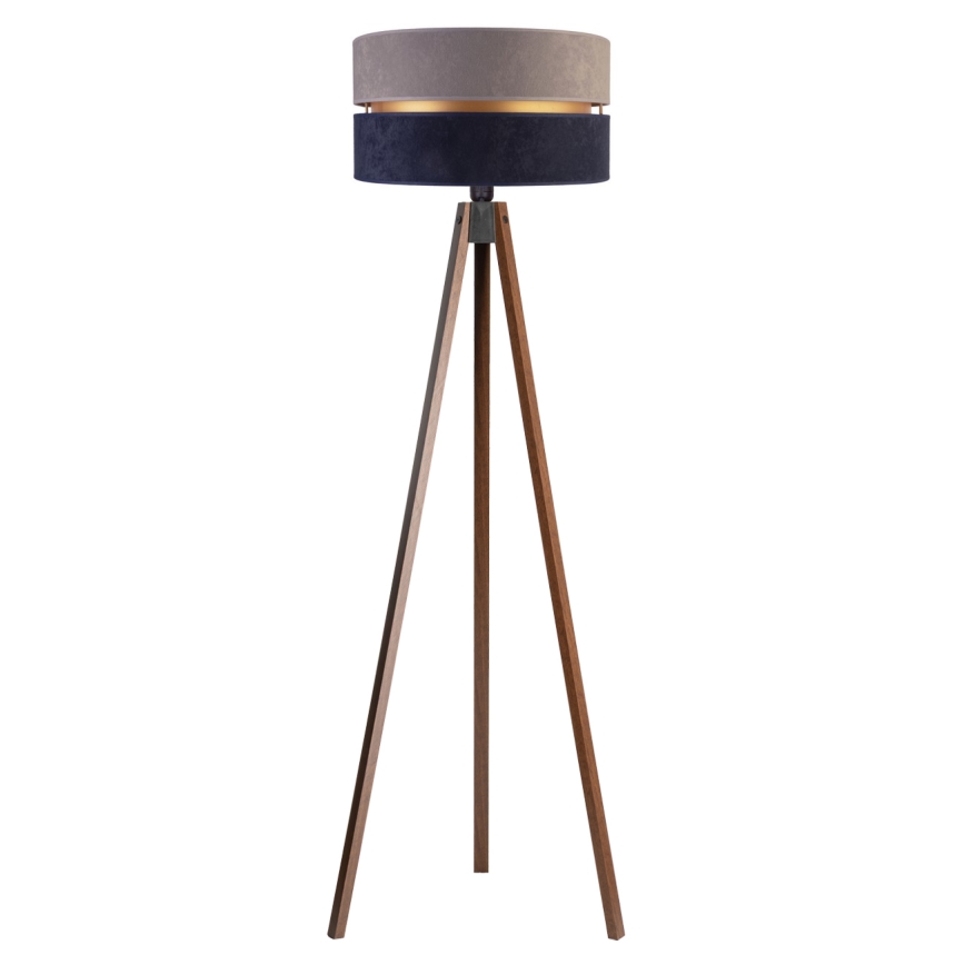 Duolla - Lampadaire DUO 1xE27/60W/230V d. 44 cm gris/bleu/wenge