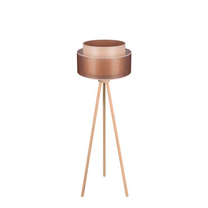 Duolla - Lampadaire WOOD BOHO 1xE27/15W/230V d. 45 cm cuivre/marron/beige