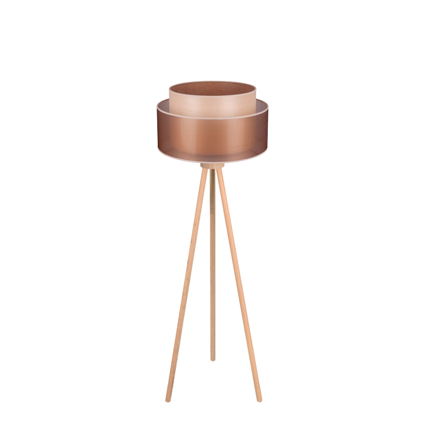 Duolla - Lampadaire WOOD BOHO 1xE27/15W/230V d. 45 cm cuivre/marron/beige