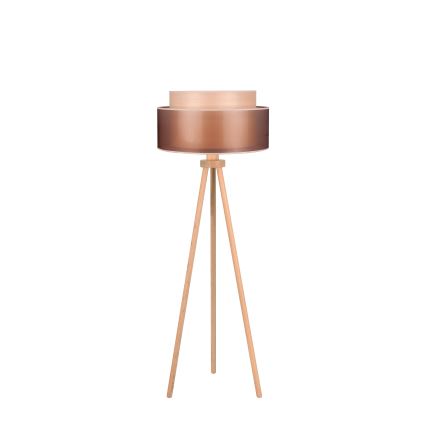 Duolla - Lampadaire WOOD BOHO 1xE27/15W/230V d. 45 cm cuivre/marron/beige