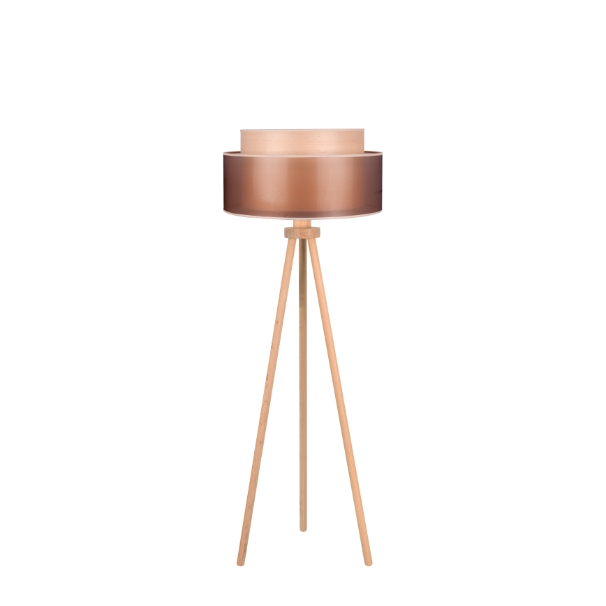 Duolla - Lampadaire WOOD BOHO 1xE27/15W/230V d. 45 cm cuivre/marron/beige