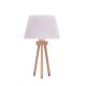 Duolla - Lampe de table BOUCLE 1xE27/15W/230V blanc/bois