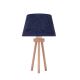 Duolla - Lampe de table BOUCLE 1xE27/15W/230V bleu/bois