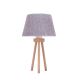 Duolla - Lampe de table BOUCLE 1xE27/15W/230V gris/bois