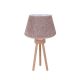 Duolla - Lampe de table BOUCLE 1xE27/15W/230V marron/bois