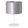 Duolla - Lampe de table CANNES 1xE14/15W/230V d. 20 cm argent/blanc