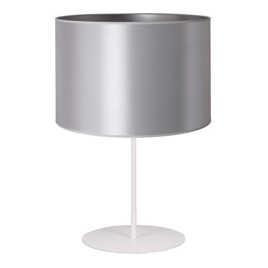 Duolla - Lampe de table CANNES 1xE14/15W/230V d. 20 cm argent/blanc