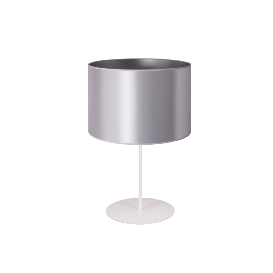 Duolla - Lampe de table CANNES 1xE14/15W/230V d. 20 cm argent/blanc