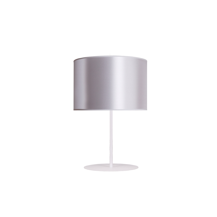 Duolla - Lampe de table CANNES 1xE14/15W/230V d. 20 cm argent/blanc