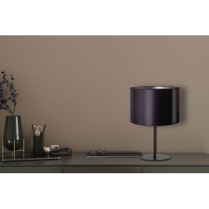 Duolla - Lampe de table CANNES 1xE14/15W/230V d. 20 cm noir/argent