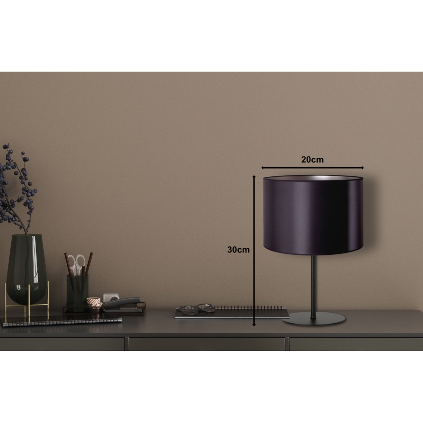 Duolla - Lampe de table CANNES 1xE14/15W/230V d. 20 cm noir/argent