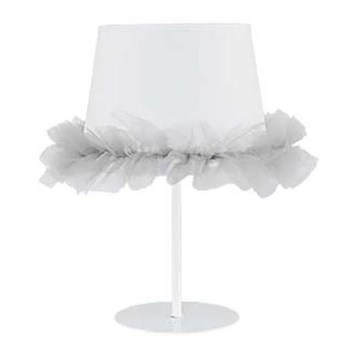 Duolla - Lampe de table enfant BALLET 1xE14/40W/230V d. 20 cm blanc/gris