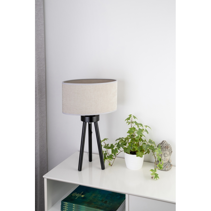Duolla - Lampe de table OVAL 1xE27/15W/230V d. 30 cm gris