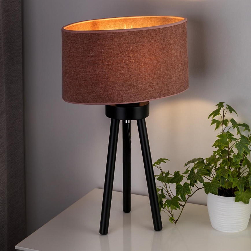 Duolla - Lampe de table OVAL 1xE27/15W/230V d. 30 cm rose