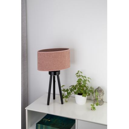Duolla - Lampe de table OVAL 1xE27/15W/230V d. 30 cm rose
