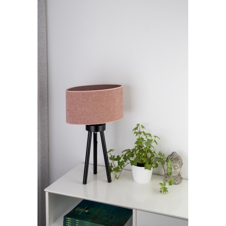 Duolla - Lampe de table OVAL 1xE27/15W/230V d. 30 cm rose
