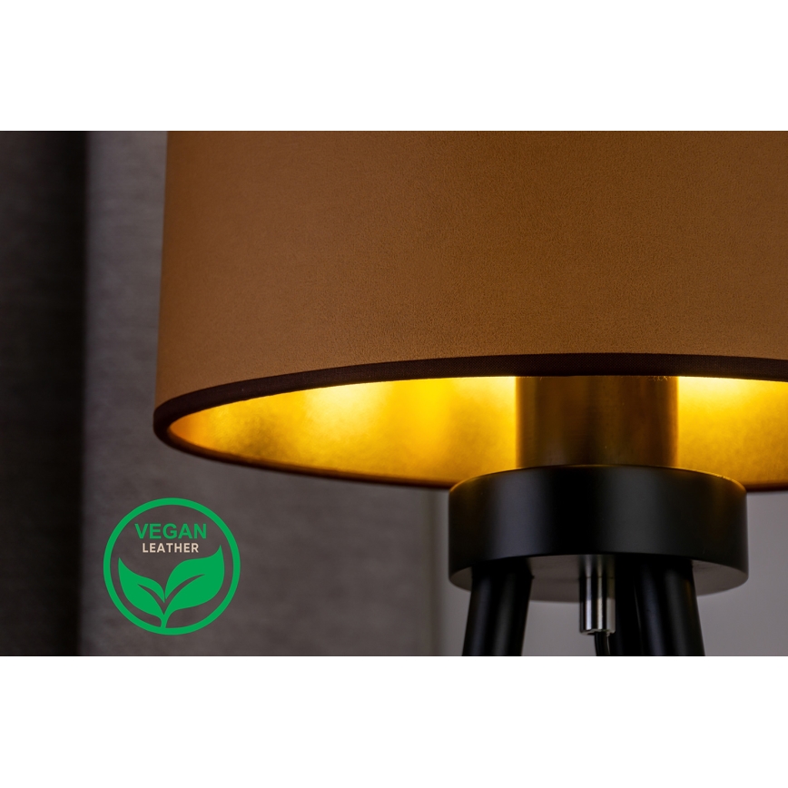 Duolla - Lampe de table OVAL VEGAN 1xE27/15W/230V d. 30 cm marron