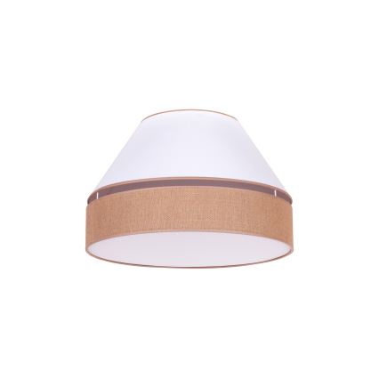 Duolla - Plafonnier AVIGNON 1xE27/15W/230V diam. 50 cm blanc/marron