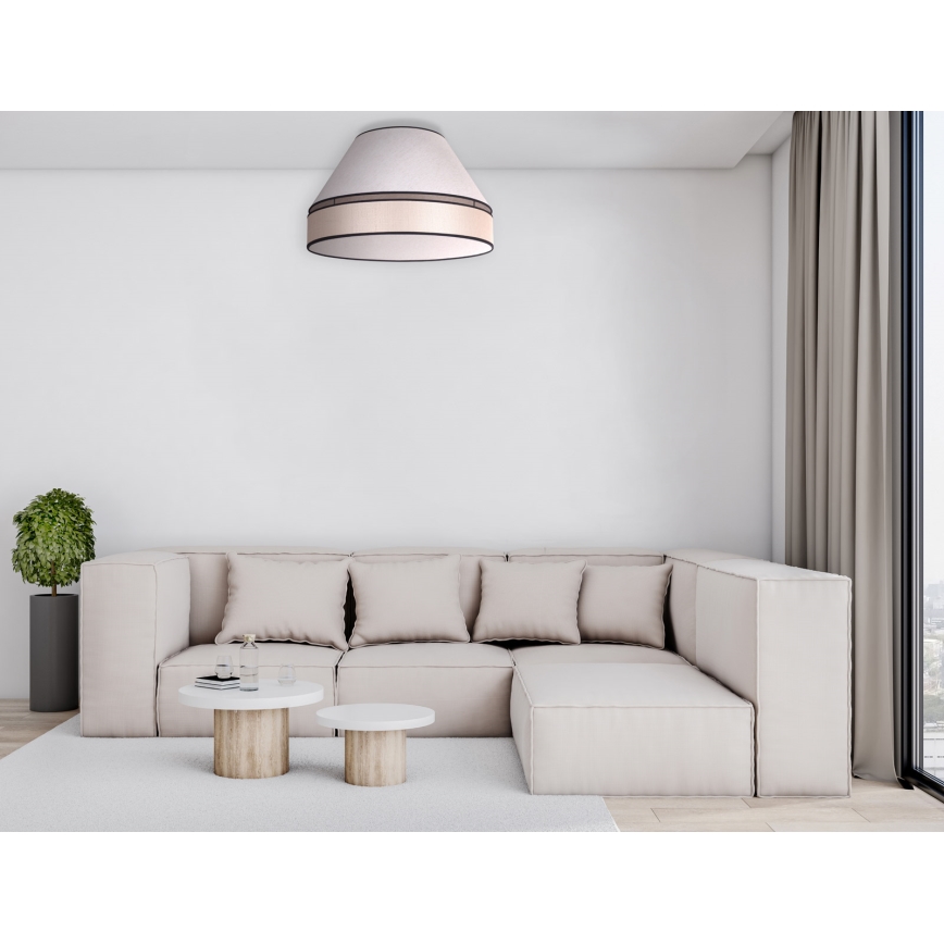 Duolla - Plafonnier AVIGNON 3xE27/15W/230V diam. 60 cm beige