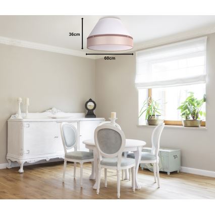 Duolla - Plafonnier AVIGNON 3xE27/15W/230V diam. 60 cm blanc/beige