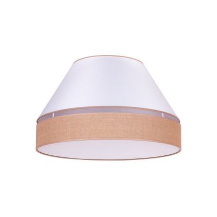 Duolla - Plafonnier AVIGNON 3xE27/15W/230V diam. 60 cm blanc/marron