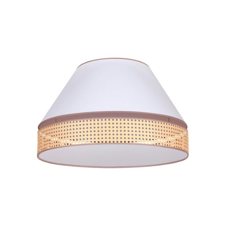 Duolla - Plafonnier AVIGNON 3xE27/15W/230V diam. 60 cm blanc/rotin