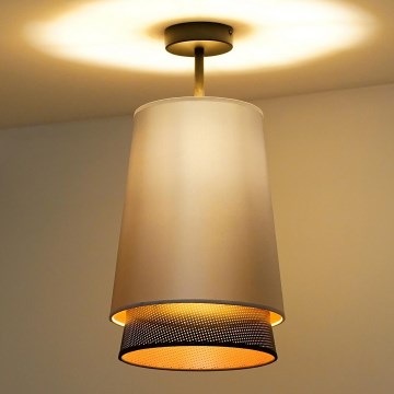 Duolla - Plafonnier BELL SHINY 1xE27/15W/230V d. 25 cm argent/noir