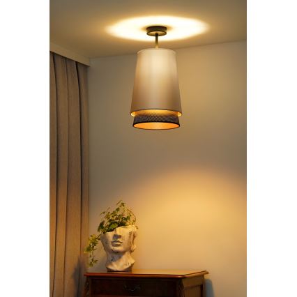 Duolla - Plafonnier BELL SHINY 1xE27/15W/230V d. 25 cm argent/noir