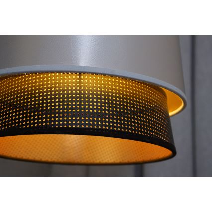 Duolla - Plafonnier BELL SHINY 1xE27/15W/230V d. 25 cm argent/noir
