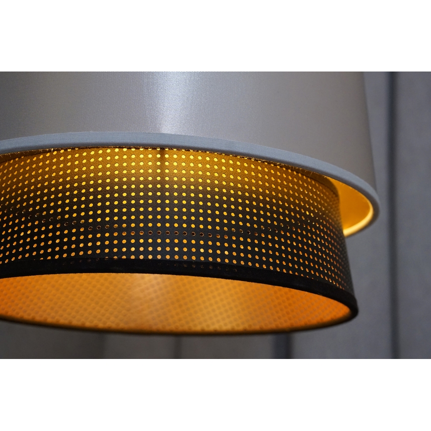 Duolla - Plafonnier BELL SHINY 1xE27/15W/230V d. 25 cm argent/noir