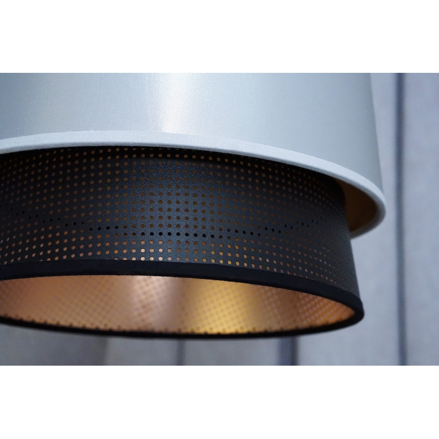 Duolla - Plafonnier BELL SHINY 1xE27/15W/230V d. 25 cm argent/noir
