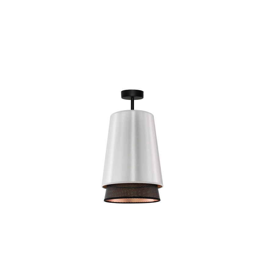 Duolla - Plafonnier BELL SHINY 1xE27/15W/230V d. 25 cm argent/noir