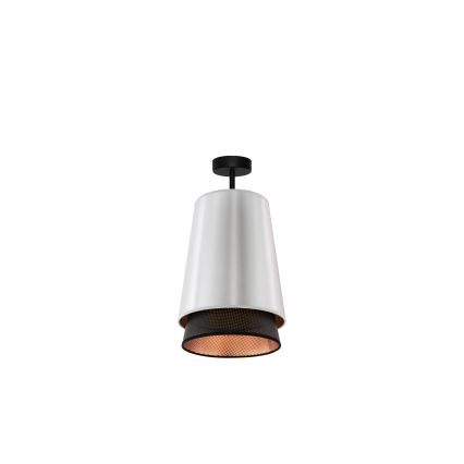 Duolla - Plafonnier BELL SHINY 1xE27/15W/230V d. 25 cm argent/noir