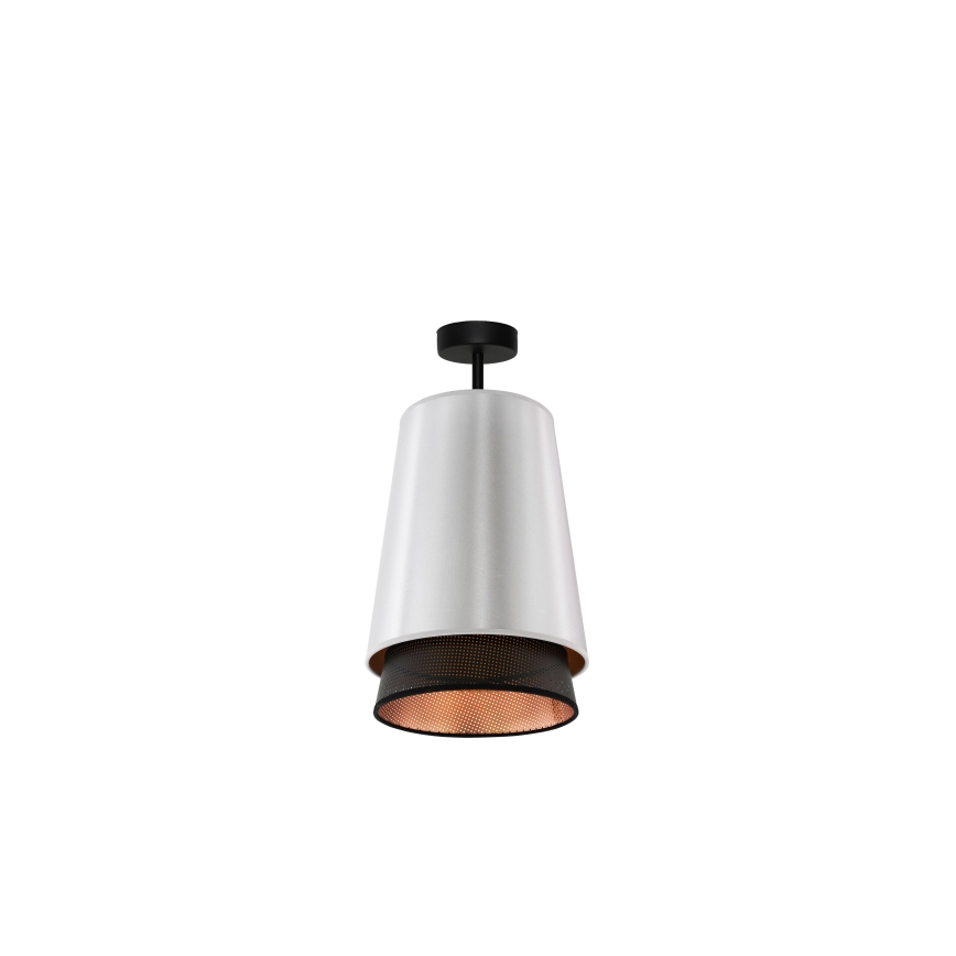 Duolla - Plafonnier BELL SHINY 1xE27/15W/230V d. 25 cm argent/noir
