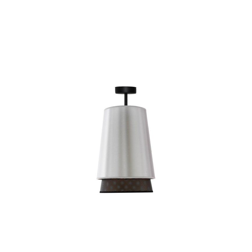 Duolla - Plafonnier BELL SHINY 1xE27/15W/230V d. 25 cm argent/noir