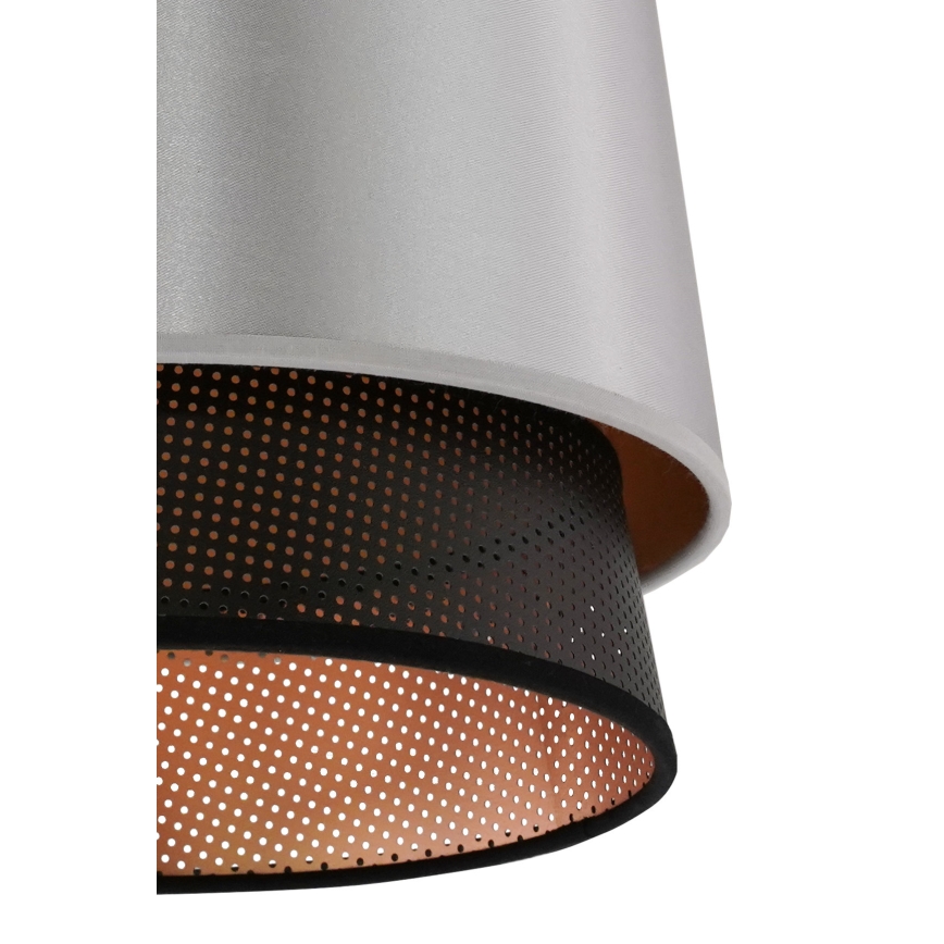 Duolla - Plafonnier BELL SHINY 1xE27/15W/230V d. 25 cm argent/noir