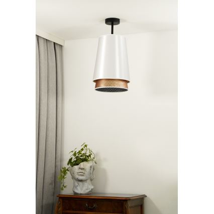 Duolla - Plafonnier BELL SHINY 1xE27/15W/230V d. 25 cm blanc/cuivre