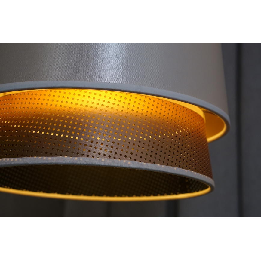 Duolla - Plafonnier BELL SHINY 1xE27/15W/230V d. 25 cm blanc/cuivre