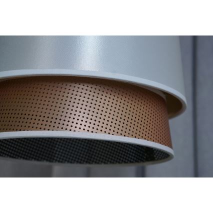 Duolla - Plafonnier BELL SHINY 1xE27/15W/230V d. 25 cm blanc/cuivre
