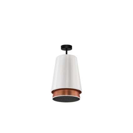Duolla - Plafonnier BELL SHINY 1xE27/15W/230V d. 25 cm blanc/cuivre