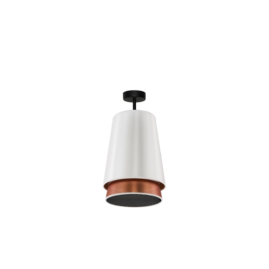 Duolla - Plafonnier BELL SHINY 1xE27/15W/230V d. 25 cm blanc/cuivre