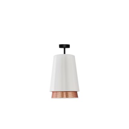 Duolla - Plafonnier BELL SHINY 1xE27/15W/230V d. 25 cm blanc/cuivre