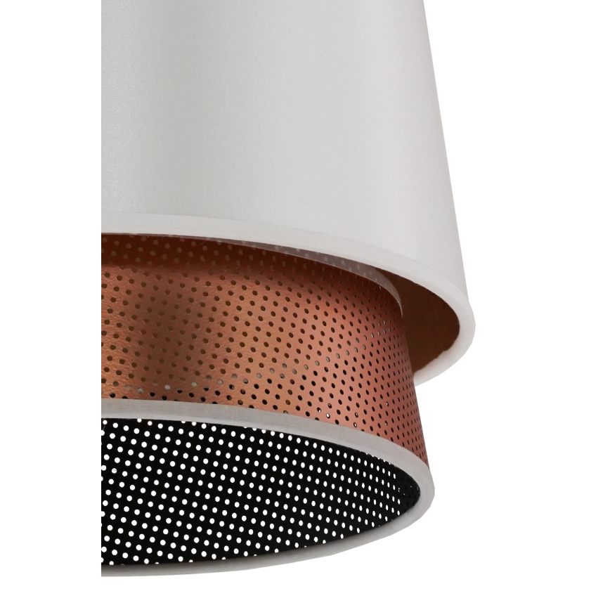 Duolla - Plafonnier BELL SHINY 1xE27/15W/230V d. 25 cm blanc/cuivre
