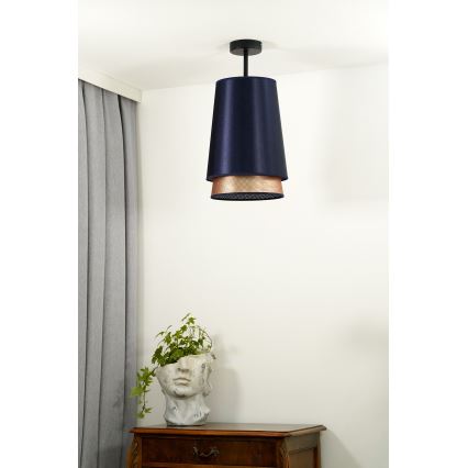 Duolla - Plafonnier BELL SHINY 1xE27/15W/230V d. 25 cm bleu/cuivre
