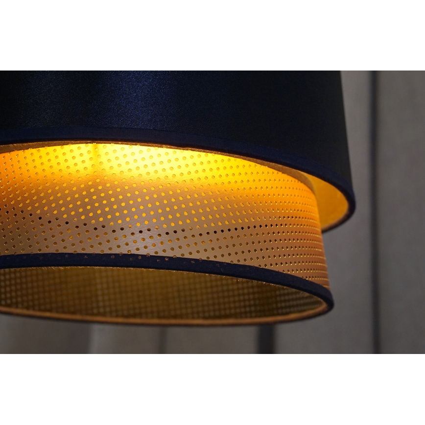 Duolla - Plafonnier BELL SHINY 1xE27/15W/230V d. 25 cm bleu/cuivre