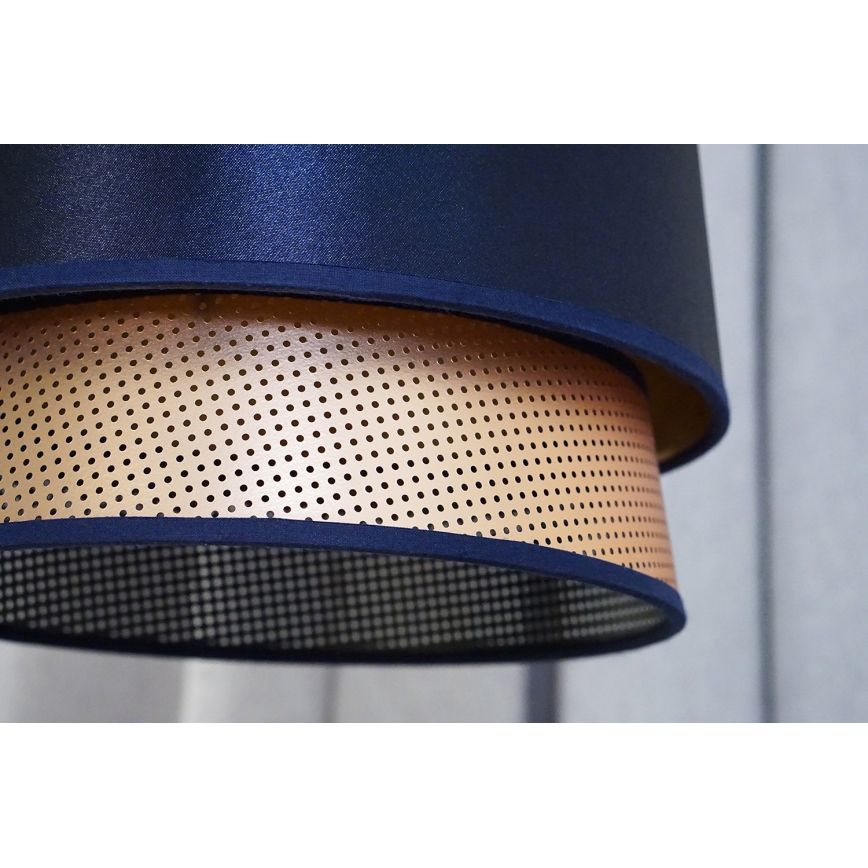 Duolla - Plafonnier BELL SHINY 1xE27/15W/230V d. 25 cm bleu/cuivre