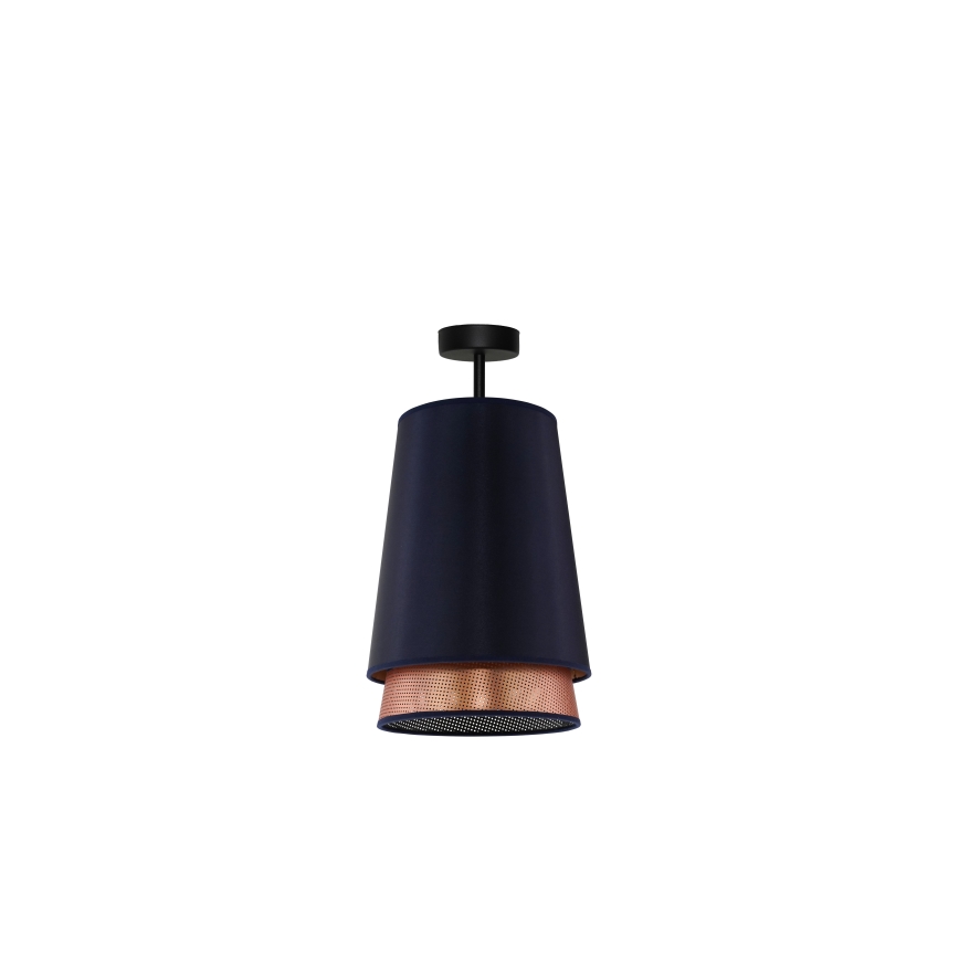 Duolla - Plafonnier BELL SHINY 1xE27/15W/230V d. 25 cm bleu/cuivre